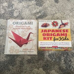 Japanese Origami Kit for Kids, book and paper.